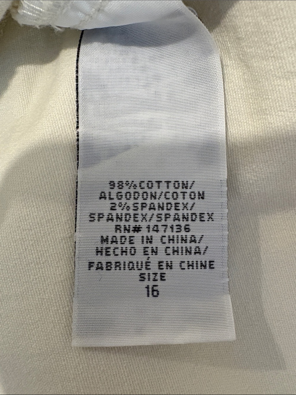 Cream Straight-Leg capris - Picture 4 of 8